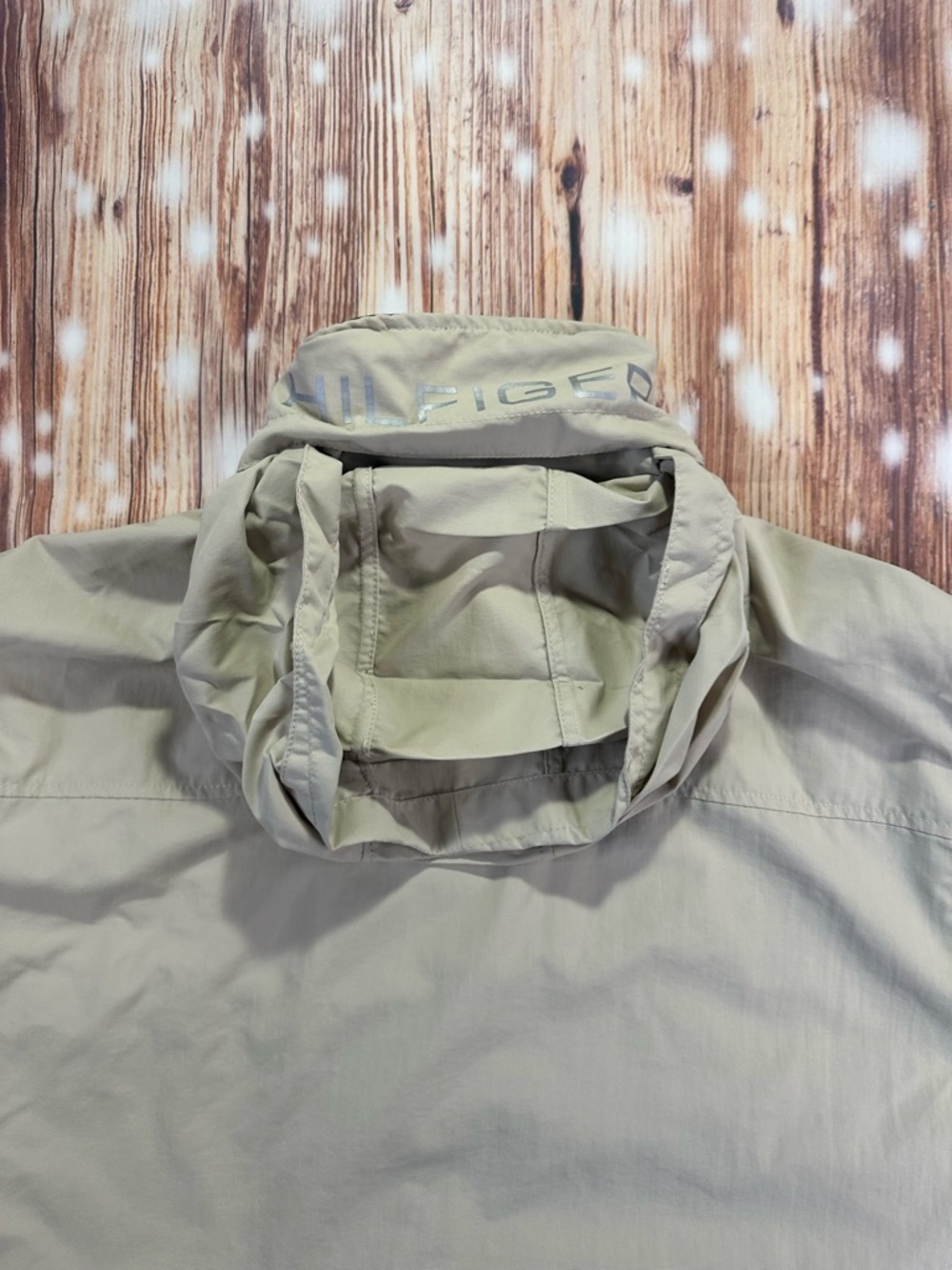 Tommy Hilfiger Men's Beige Full Zip Spell Out Yacht Hooded Jacket Size XXL - Picture 9 of 16
